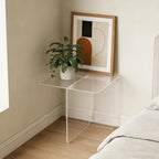 Acrylic Side Table,Clear Nightstand End Table Modern Bedside Table for Living Room Bedroom,Small Spaces (Clear)