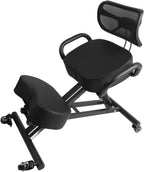 Ergonomic Orthopaedic Kneeling Chair with Adjustable Height and Angle, Mesh Backrest for Comfort and Breathability