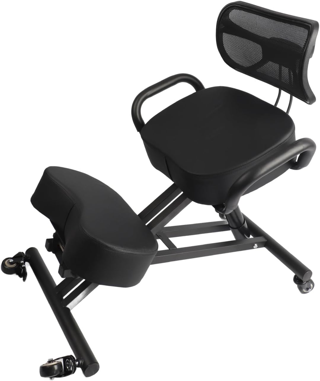 Ergonomic Orthopaedic Kneeling Chair with Adjustable Height and Angle, Mesh Backrest for Comfort and Breathability