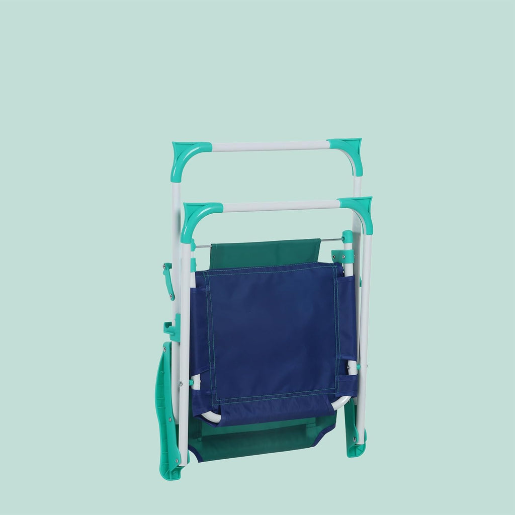 Relaxdays Children's Folding Chair with Parasol for Camping and Picnic, 51.5 x 36 x 37.5 cm, Multi-Coloured