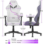 KARNOX Gaming Chair Ergonomic Computer Chair Lumbar Support Office Chair Adjustable Big Tall Reclining Desk PC Chair with Armrest and Headrest for Adults Comfortable Racing Chair (Purple)