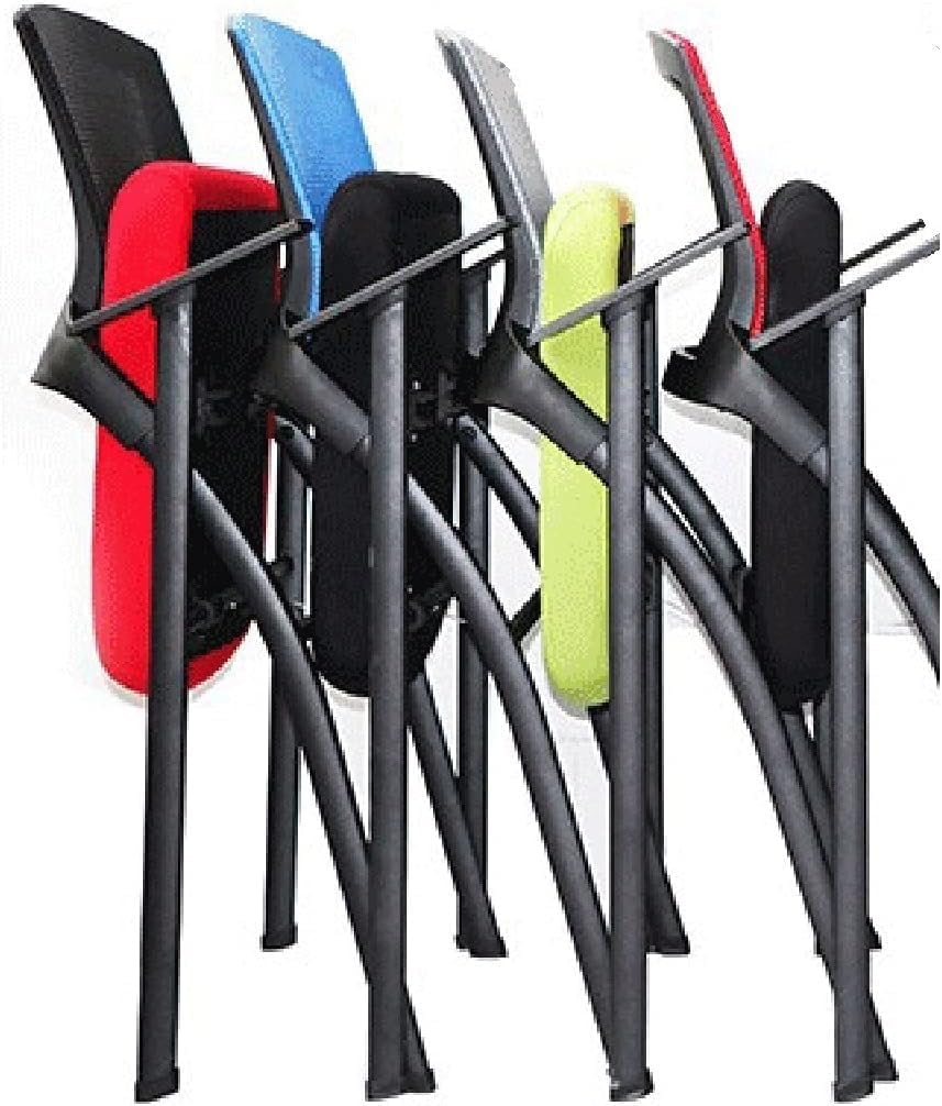 Mesh Back Folding Office Chair with Adjustable Armrests Blue Color Ideal for Business Meetings in Meeting(Red)