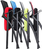 Mesh Back Folding Office Chair with Adjustable Armrests Blue Color Ideal for Business Meetings in Meeting(Red)