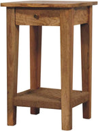 Rope End Table Solid Wood Brown Modern Storage Solution Versatile Room Use Simple and Modern