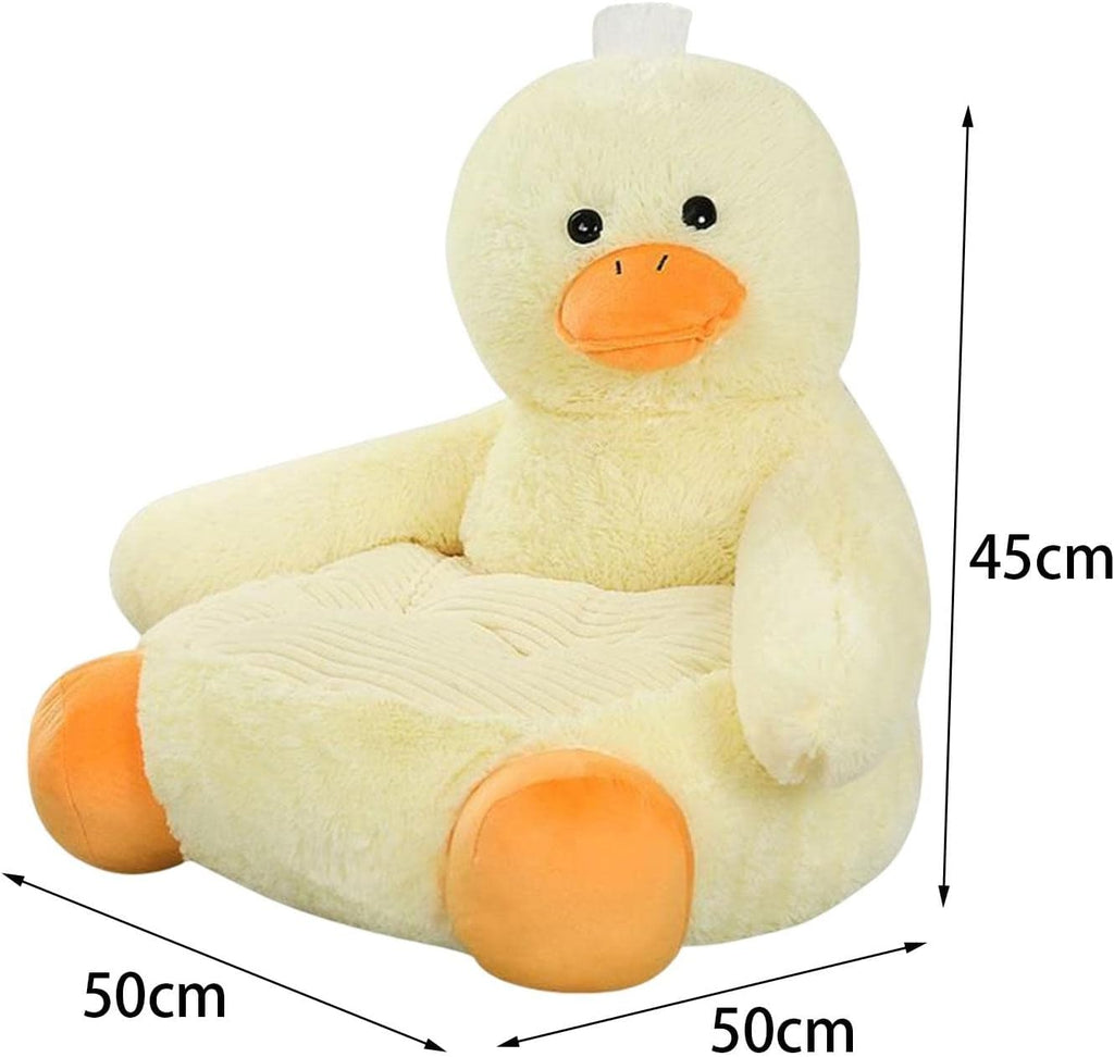 Yajuyi Cartoons Sofa Child Furry Panda Armrest Chair Soft Seat Cushion Comfortable Support Suitable for Play Room Home Decoration Living Room Bedroom, Duck