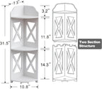 J JINXIAMU Corner Shelf Stand, Storage Organizer Great for Bathroom, Corner Shelf Perfect for Small Space,Waterproof Stand Also Use for Toilet Paper Stand,White