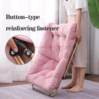 Faux Fur Oversized Saucer Chair for Living Room Folding Lounge with Soft Furry Accent Metal Frame Moon(Grey)