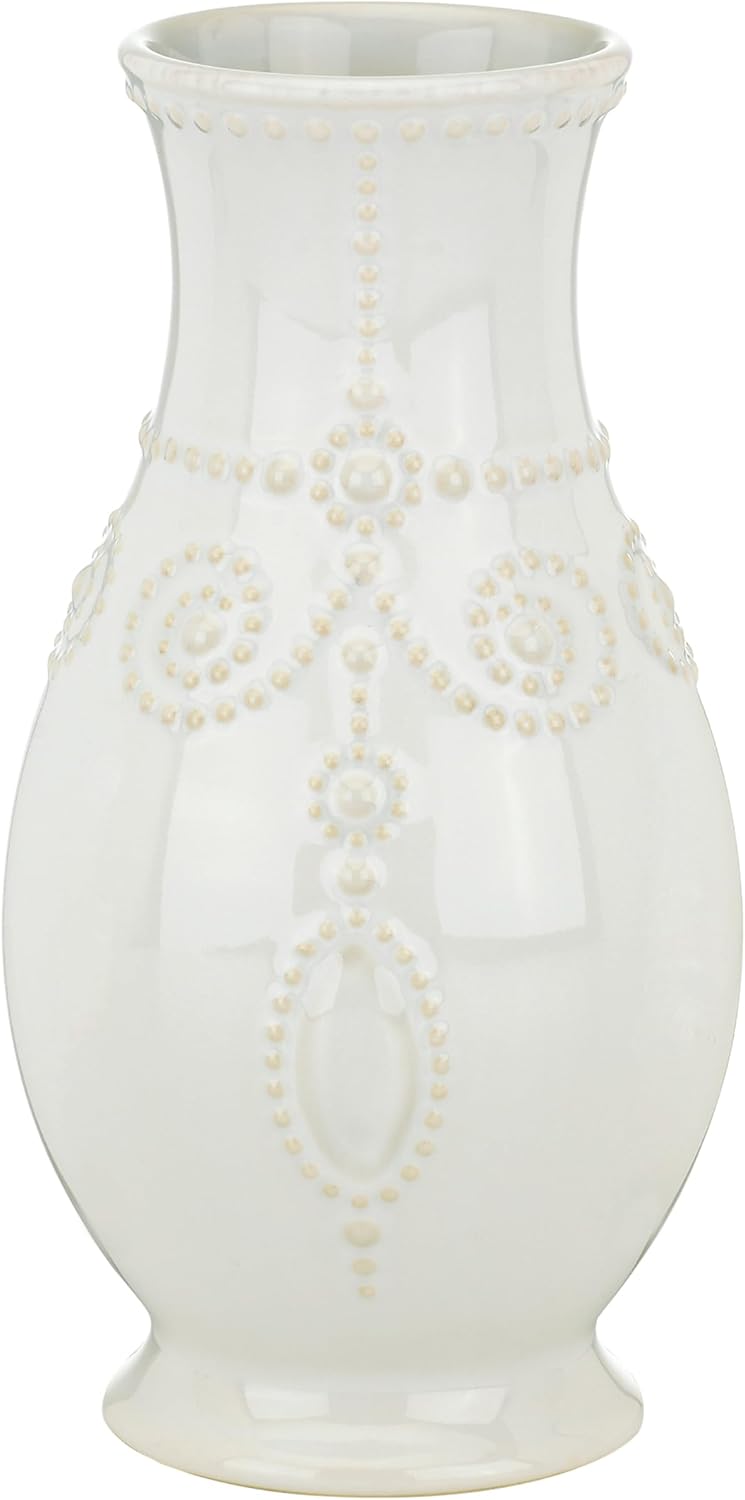 Lenox 858819 French Perle White 8" Fluted Vase