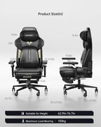 AutoFull M6 Gaming Chair with Climate Control Massage – Ventilated & Heated Seat, 3rd-Gen Active Lumbar Support, 360° Adjustable Armrests, Ergonomic Chair for Gamers & Home Office (Black)