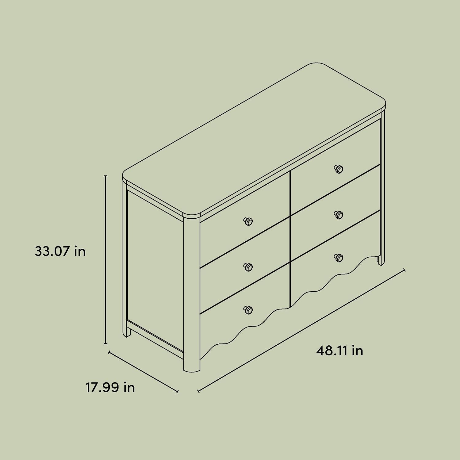 Storkcraft Casablanca 6 Drawer Dresser, Driftwood | GREENGUARD Gold Certified, Wood Dresser for Bedroom, Kids & Nursery Storage Chest, Safety Interlocking Drawers, Kids Bedroom