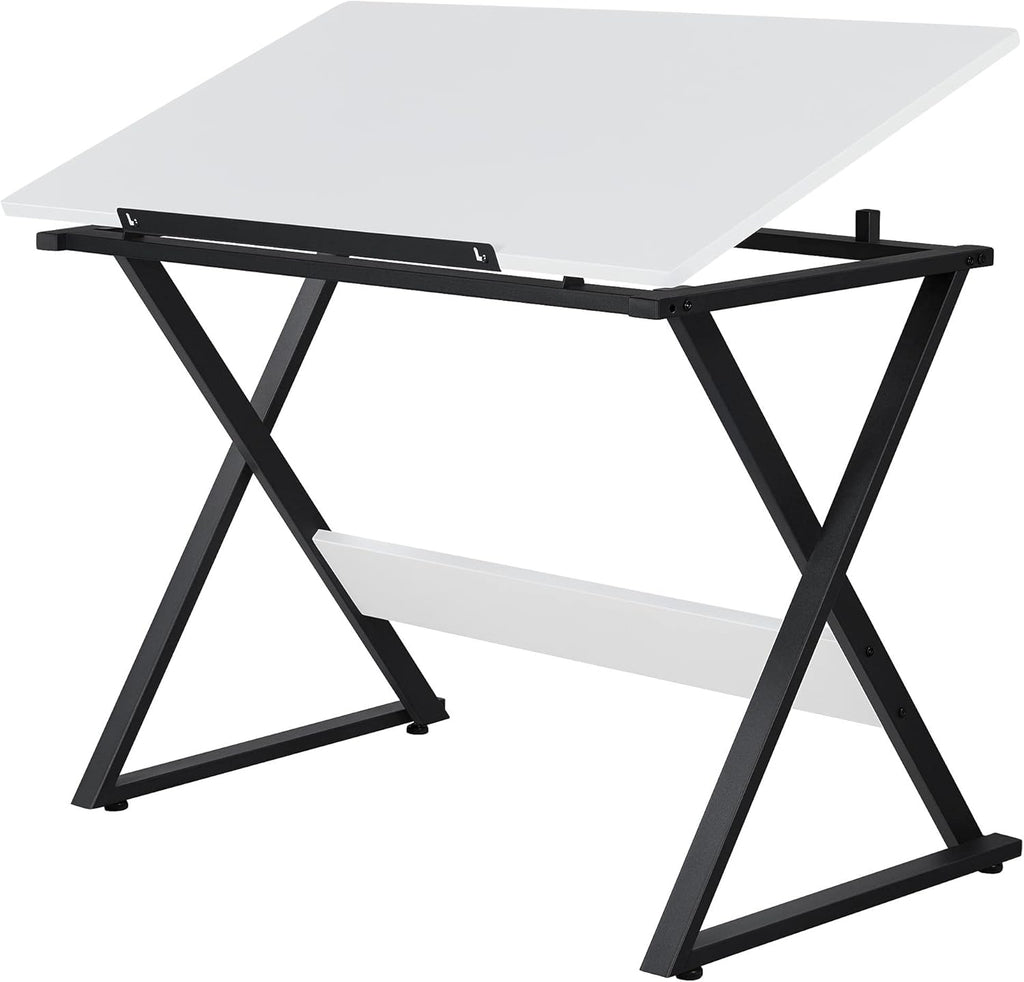 Yaheetech Adjustable Drawing Tables Drafting Desk with P2 Tiltable Tabletop for Reading, Writing,Studying Art Craft Work Station