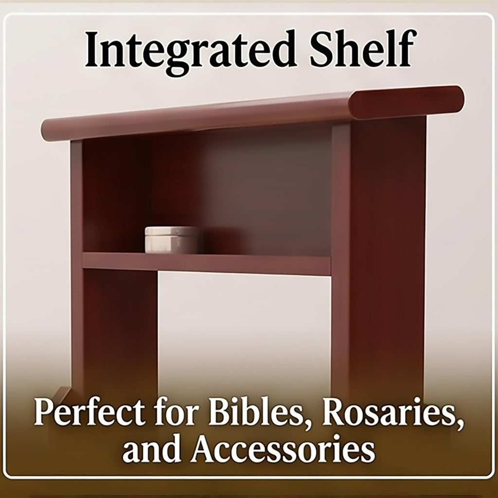 Church Pulpit Kneelers Chair for Praying,Prayer Bench for Kneeling at Home,Foldable Storage, Wooden Bench for Kneeler Prayer,Height Adjustable, Meditation Gifts(Brown)