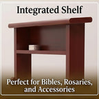 Church Pulpit Kneelers Chair for Praying,Prayer Bench for Kneeling at Home,Foldable Storage, Wooden Bench for Kneeler Prayer,Height Adjustable, Meditation Gifts(Brown)