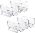 4 Pack Bottle Rack, Fridge Organizer Bottle Rack, Stackable Wine Rack Plastic Bottle Holder (4)