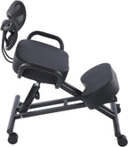 Ergonomic Kneeling Chair with Back Support Adjustable Height Angle Cushion Footrest,Breathable Mesh Backrest,100KG Load Capacity,for Home,Office & Garage Use