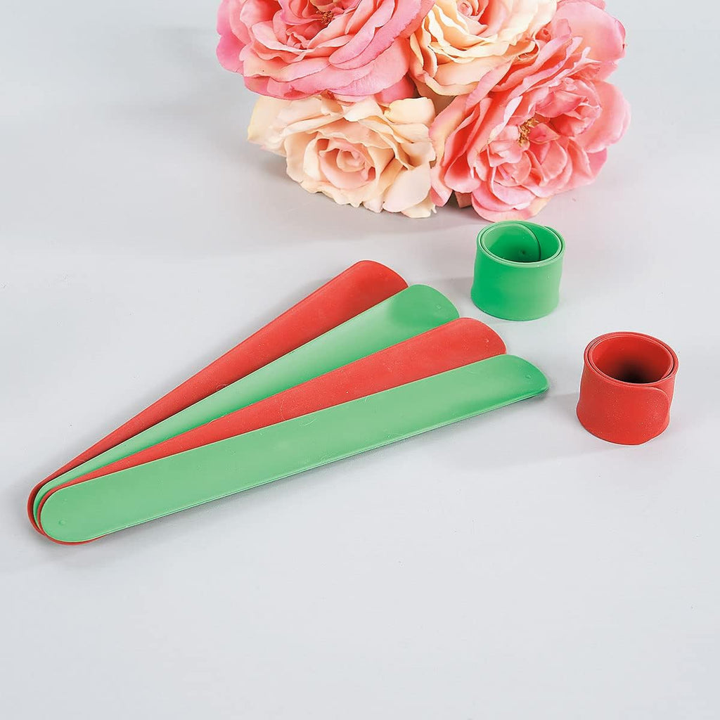 Current Silicone Holiday Red & Green Flip Wraps- Set of 6, Gift Wrap Holders, Silicone-Covered Metal Strips Flip to Securely Hold Gift Wrap Rolls, Electrical Cords and Posters,Roll Storage Holder