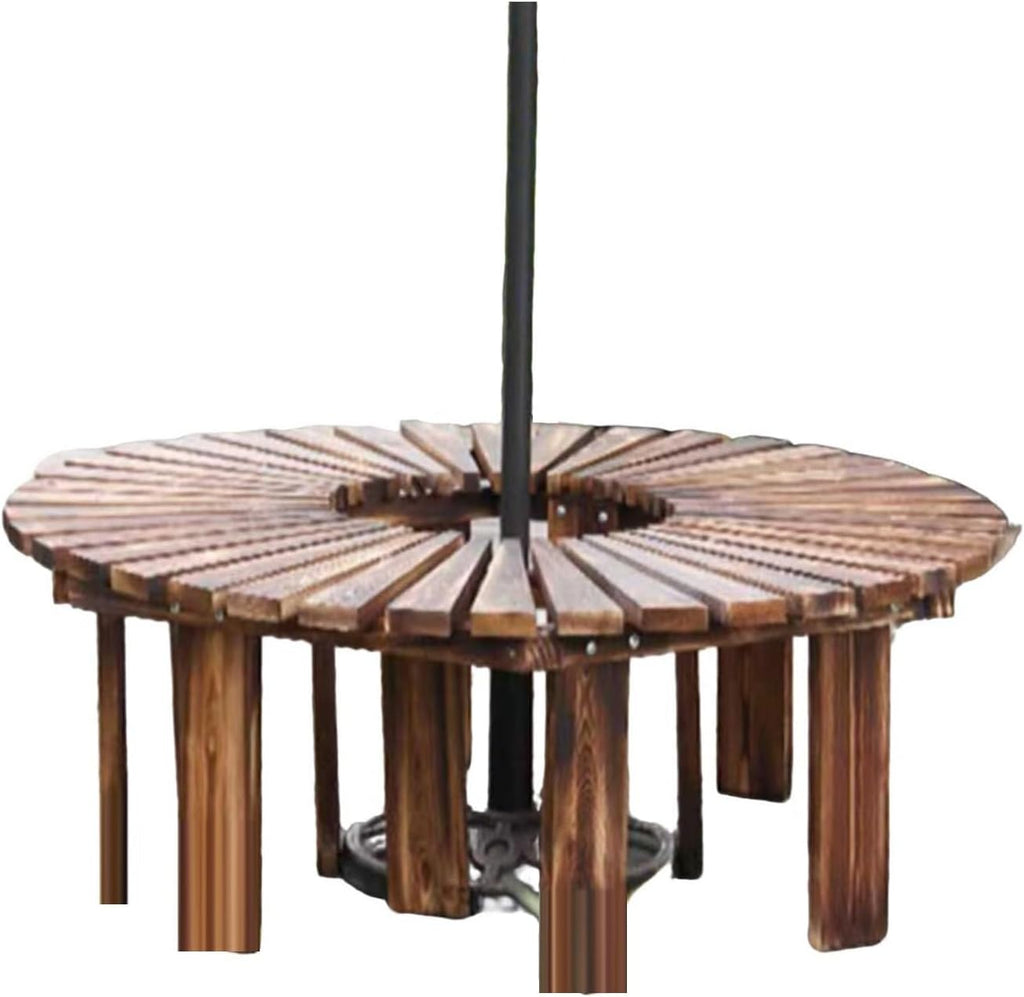 Patio Garden Bench Park,2 Pieces Semicircular Design Outdoor Benches,Tree,for Backyard