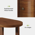 LITTLE TREE Solid Wood End Table with 2 Drawers & Open Shelf, No Assembly Required Side Table for Living Room, Vintage Brown Couch Side Tables, Slim Bedside Table Nightstand for Bedroom