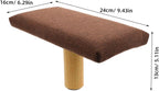 Hemoton Wooden Ergonomic Bench with Cotton Cushion for Comfortable Sitting Posture, Portable Stool for Home and Office Use, Stylish Coffee Color Posture Bench and Prayer