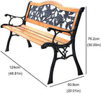 Park Benches Cast Aluminum Park Benches Outdoor Leisure Community Square Suitable for Garden Courtyard Balcony Outdoor Benches