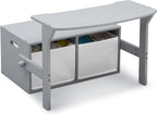 Delta Children MySize Kids Convertible Activity Bench - Greenguard Gold Certified, Grey