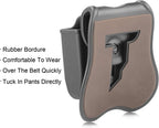 Double Magazine Pouch Fit Glock 17 19 22 23 26 27 31 32 33 34 35 37 38 39-9mm .40 Cal Dual Stack Mag Holder | Polymer Paddle Holster | 360°Adjustable Cant | Ambidextrous | Outside Waistband | Black