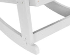 Flash Furniture Savannah Poly Resin Wood Adirondack Rocking Chair - All Weather White Polystyrene - Stainless Steel Hardware - Set of 2
