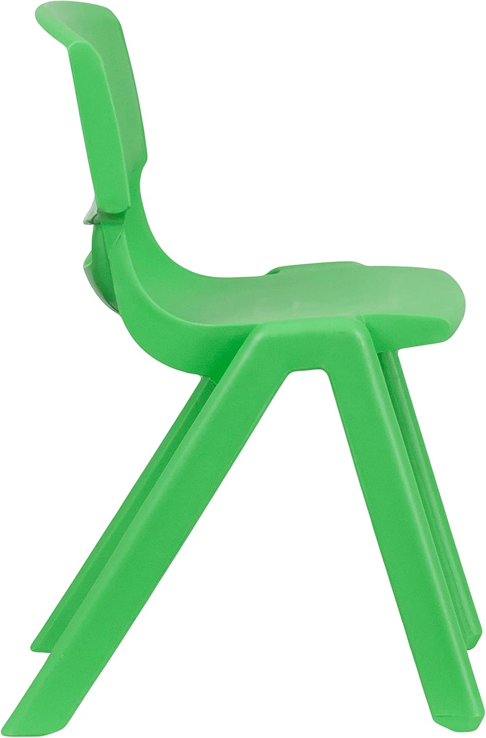 Flash Furniture 6 Pk. Green Plastic Stackable School Chair with 13.25'' Seat Height