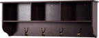 Modern Entryway Wall Mounted Coat Rack, with 4 Dual Hooks Living Room Storage Shelf,for Kitchen Home