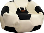 Dojo Classic Kids Bean Bag Chair (Filled) - Tough, Stain Resistant and Ultra Comfortable (Football White)