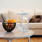 TOYANDONA Small Round Side Table with Storage White End Table Small Spaces Nightstand for Bedroom Living Room Balcony Bedside Laundry Room Shelf