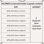 AILONEN Black Gold Sun Curtains W38 x L54 Inch Vintage Celestial Tarot Drapes Light Filtering Microfiber Window Treatments for Bedroom Living Room Mystical Boho Mandala 2 Pieces Coverings