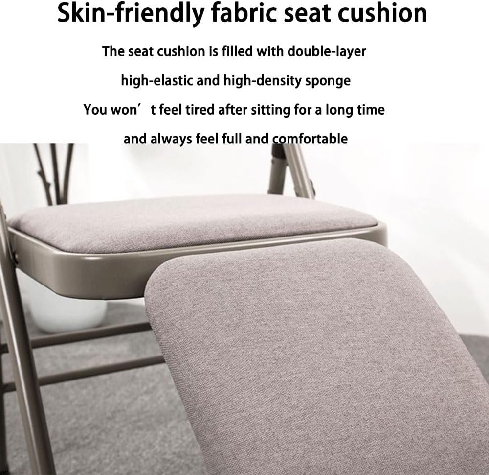 Folding Yoga Stretch Chair, Exercise Chair with Lumbar Back Support, Chair Yoga, Yoga Props, Inversion Chair, Ideal Foldable Yoga Chair for Home Practice(Gray)
