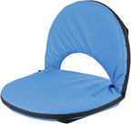 Kaplan Early Learning Go Anywhere Portable Chair with Reclining Padded Backrest, Steel Frame, and Shoulder Strap for Easy Transport, Blue
