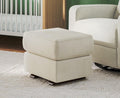 Nurture& Gliding Ottoman - Premium Ottoman Footrest for Nursery or Living Room, Features Premium, Stain-Resistant Performance Fabric in a Sleek, Smooth Glide Design. (Ivory)