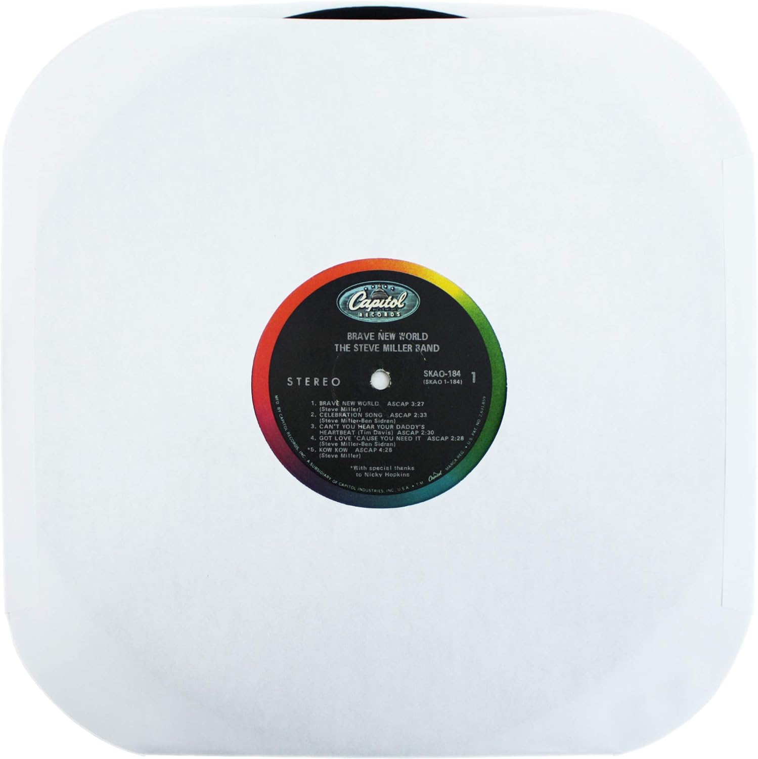 (100) Archival Quality Acid-Free Heavyweight Paper Inner Sleeves for 12" Vinyl Record Albums #12IW