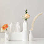 White Ceramic Vase Set of 12,Small Vases in Bulk for Flowers,Mini Vases for Centerpieces,Modern for Floral and Pampas Grass,Boho for Wedding,Party,Table Christmas Home DecorDIY Gifts