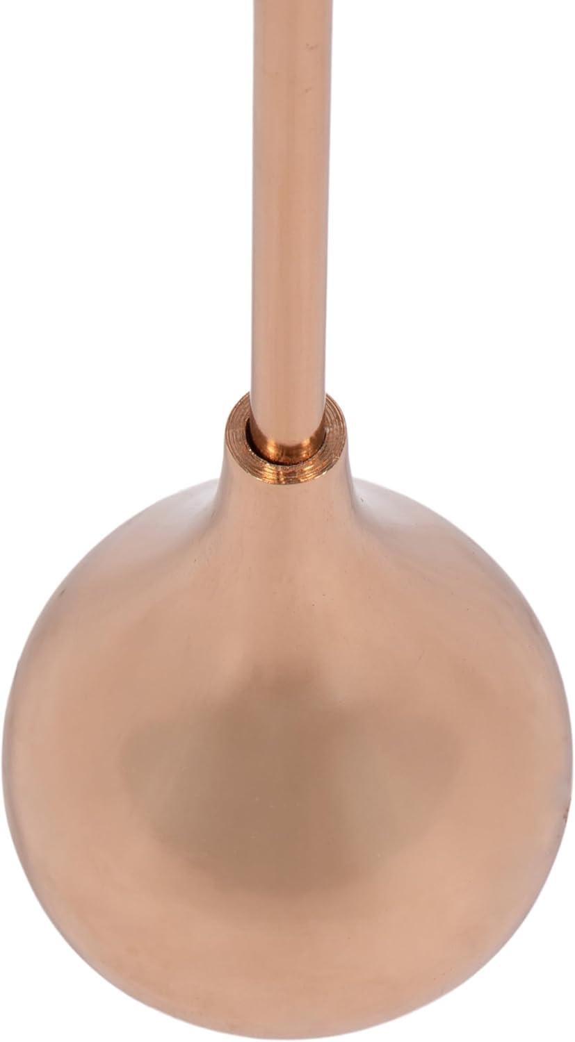 Kate and Laurel Hersi Decorative Modern Pedestal Drink Table, 7 x 7 x 20, Rose Gold, Cast Aluminum Mini Table with Teardrop Base for Use as Small Plant Stand or Living Room Martini Table