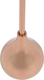 Kate and Laurel Hersi Decorative Modern Pedestal Drink Table, 7 x 7 x 20, Rose Gold, Cast Aluminum Mini Table with Teardrop Base for Use as Small Plant Stand or Living Room Martini Table