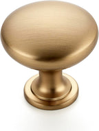 JOY DECOR 25 Pack Champagne Bronze Cabinet Knobs 1-1/6 Inch Zinc Solid Kitchen Cabinet Pulls Drawer Knobs