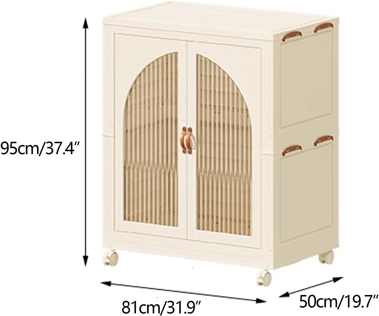 Heavy Duty Clothes Rack - Portable Foldable Wardrobe with Hanging Space on Wheels for Bedroom, Dorm, or Laundry Room Use, 81x50x139cm