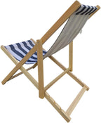 Geelife Populus Wood Sling Chair - Solid Wood Dark Blue - 2Pcs Adds Fresh Look to Outdoor Spaces - Cozy Outdoor Living