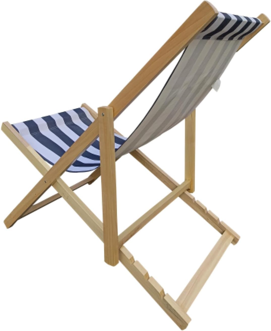 Geelife Populus Wood Sling Chair - Solid Wood Dark Blue - 2Pcs Adds Fresh Look to Outdoor Spaces - Cozy Outdoor Living
