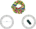 14 Inch Christmas Green Wire Wreath Frame,2 Pack Metal Front Door Wreath Round Form Iron Ring for Christmas, New Year Decors, Crafts, DIY, Holidays, Events