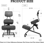 Ergonomic Kneeling Chair for Posture Support & Back Pain Relief, Adjustable Height Office Stool with Heavy-Duty Base
