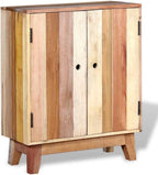 Retro Solid Reclaimed Wood Sideboard in Beige with Ample Storage, Handcrafted Vintage Furniture for Living Room or Dining Room