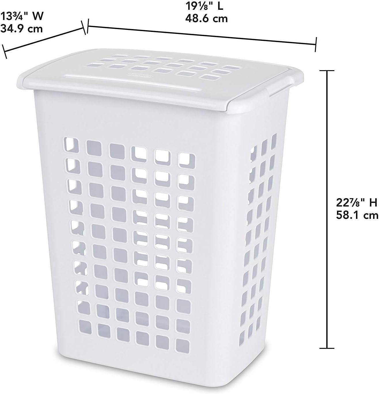 STERILITE 12238004 Rect Laundry Hamper