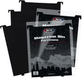 BCW Magazine & Document Bin Partitions - 6 Pack | Smooth Black Plastic Finish, Works With Adhesive Labels | Magazine Dividers Fit Magazine & Document Bin | Magazine Storage Accessories