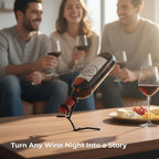 Fun 750ml Wine Bottle Stand, Metal Drinking Stickman Figure, Unique Wine Bottle Holder, Elegant Bottle Display