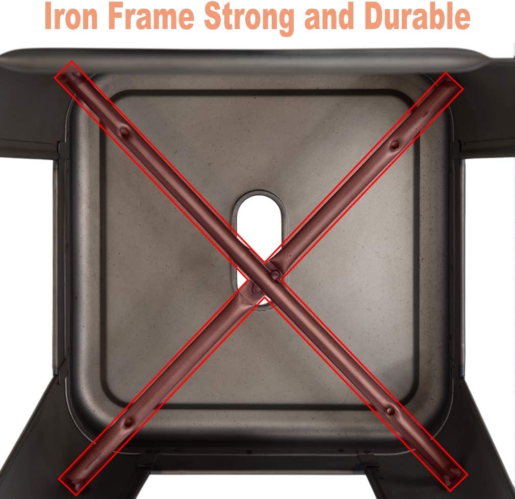 FDW 30 Inches Bar Stools Set of 4 Bar Stools Counter Height Metal Stool Patio Stool Stackable Barstools Kitchen Counter Stool Indoor/Outdoor Stool Metal Bar Stools Moden Dining Chairs